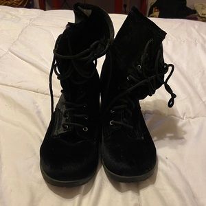 Quincy Ankle Boots, Black Suede, Women's Sz 8